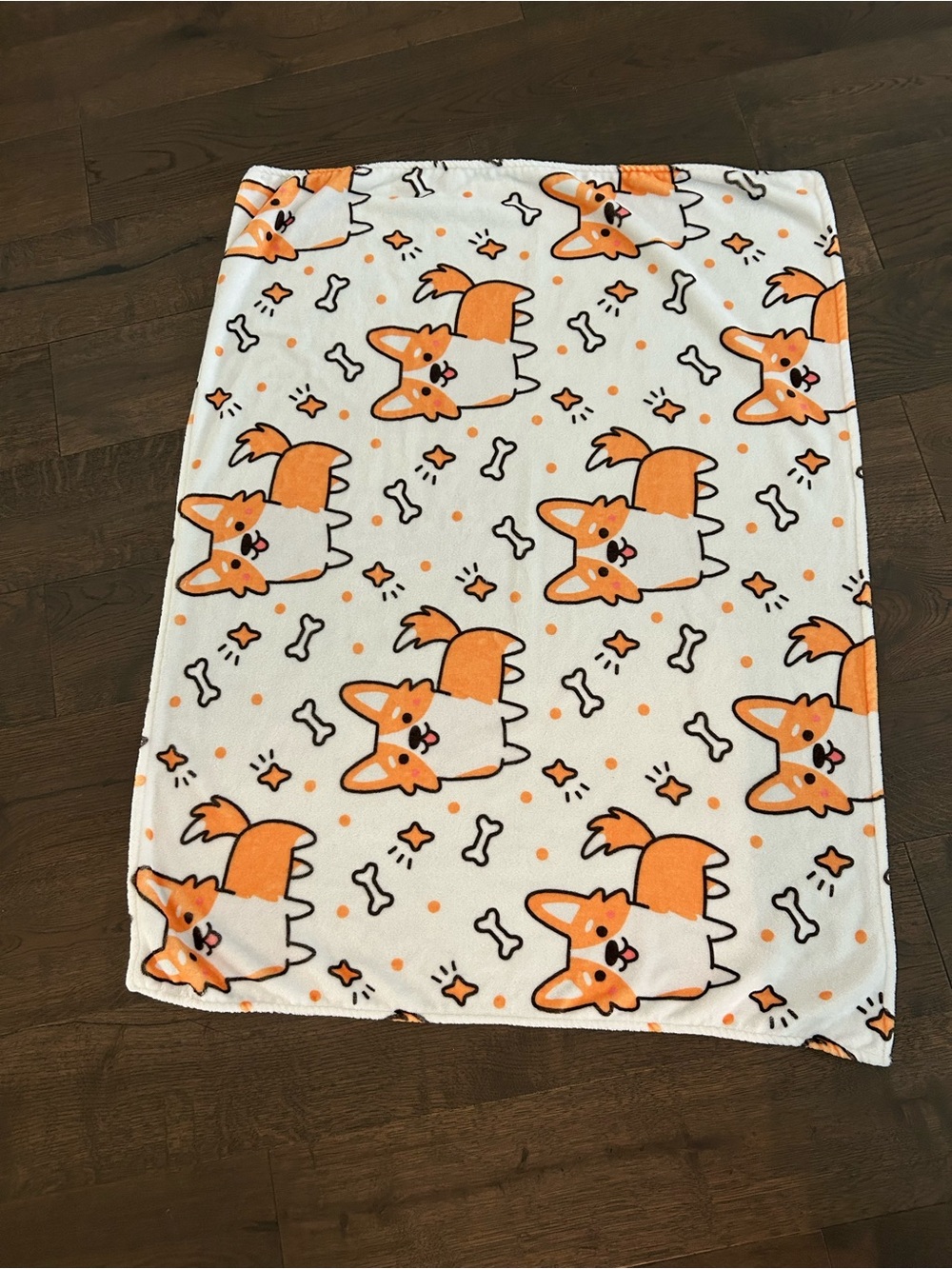 Kids Corgi Print Fleece Throw Blanket - Picture 1 of 2